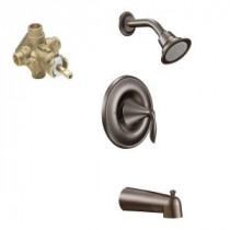 Eva 1-Handle 1-Spray Tub and Shower Faucet Trim Kit in Oil Rubbed Bronze - Valve Included
