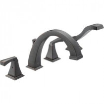 Dryden 2-Handle Deck-Mount Roman Tub Faucet with Hand Shower Trim Kit Only in Venetian Bronze (Valve Not Included)