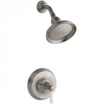 Bancroft 1-Handle Shower Faucet Trim in Vibrant Brushed Nickel (Valve not included)