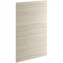 Choreograph 0.3125 in. x 42 in. x 72 in. 1-Piece Bath/Shower Wall Panel in VeinCut Biscuit for 72 in. Bath/Showers