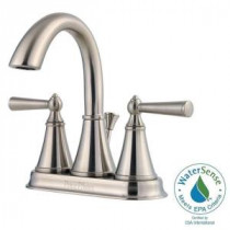 Saxton 4 in. Centerset 2-Handle High-Arc Bathroom Faucet in Brushed Nickel