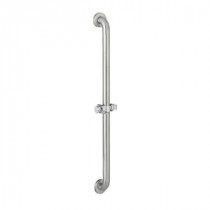 Commercial 36 in. Combination Slide Bar and Grab Bar in Polished Chrome