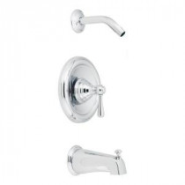 Kingsley Posi-Temp 1-Handle Tub and Shower with Showerhead Not Included in Chrome (Valve Sold Separately)