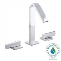 Loure 8 in. Widespread 2-Handle Bathroom Faucet in Polished Chrome