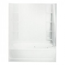 Ensemble 36 in. x 60 in. x 72 in. Whirlpool Bath and Shower Kit with Right-Hand Drain in White