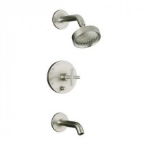 Purist 1-Handle Tub and Shower Faucet Trim Only in Vibrant Brushed Nickel