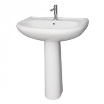 Oasis 685 Pedestal Combo Bathroom Sink in White