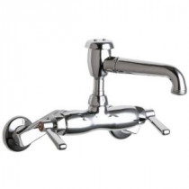 2-Handle Kitchen Faucet in Chrome with 5-3/4 in. L Type Swing Spout