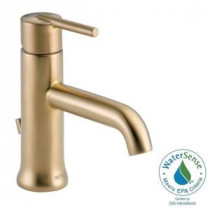 Trinsic Single Hole Single-Handle Bathroom Faucet in Champagne Bronze with Metal Pop-Up