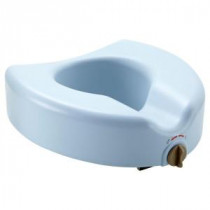 Locking Elevated Toilet Seat with Microban in White