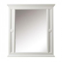 Charleston 33 in. W x 36 in. H Single Wall Mirror in White