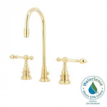 IV Georges Brass 8 in. Widespread 2-Handle High-Arc Bathroom Faucet in Vibrant Polished Brass
