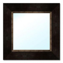 18.5 in. x 18.5 in. Dark Brown Polystyrene Framed Mirror