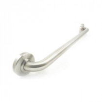Platinum Designer Series 36 in. x 1.25 in. Grab Bar Taper in Satin Stainless Steel (39 in. Overall Length)