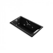 Tea-for-Two 5.5 ft. Whirlpool Tub in Black Black