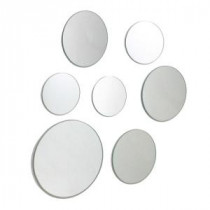 nexxt Zoe 9 in. x 9 in. Round Wall Mirror in 3 Assorted Sizes (Set of 7)