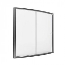 Ovation 60 in. x 72 in. Framed Bypass Shower Door in Satin Nickel and Clear Glass