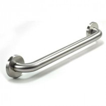 Premium Series 24 in. x 1.25 in. Grab Bar in Satin Stainless Steel (27 in. Overall Length)