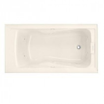 Lifetime 5 ft. Whirlpool Tub with Right Drain and Integral Apron in Linen