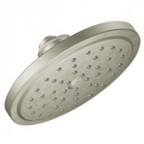 Fina 1-Spray 7 in. Rainshower Showerhead Featuring Immersion in Brushed Nickel