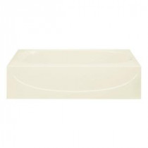 Acclaim 5 ft. Right Drain Soaking Tub in Biscuit