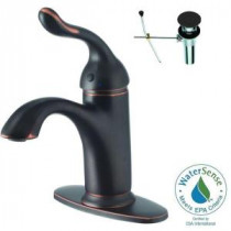 Single Hole Single-Handle Bathroom Faucet in Oil Rubbed Bronze with Pop-Up Drain