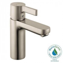 Metris S Single Hole 1-Handle Mid-Arc Bathroom Faucet in Brushed Nickel