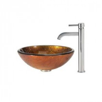 Triton Glass Vessel Sink and Ramus Faucet in Chrome