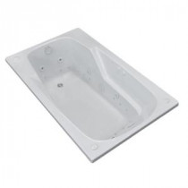 Coral Diamond Series 5 ft. Right Drain Whirlpool and Air Bath Tub in White