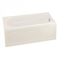 Devonshire 5 ft. Right-Hand Drain with Integral Apron and Tile Flange Acrylic Bathtub in Almond