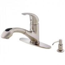 Melrose Single-Handle Pull-Out Sprayer Kitchen Faucet in Stainless Steel(DISCONTINUED)