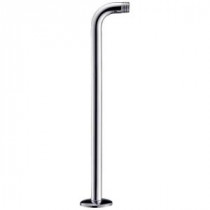 15 in. Right Angle Shower Arm with Flange in Chrome