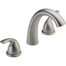 Classic 2-Handle Deck-Mount Roman Tub Faucet Trim Kit in Stainless (Valve Not Included)