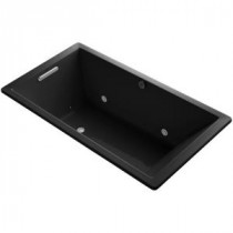 Underscore 5.5 ft. Air Bath Tub in Black Black