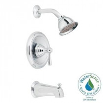 Kingsley Posi-Temp 1-Handle Tub and Shower with Moenflo XL Eco-Performance Showerhead in Chrome (Valve Sold Separately)