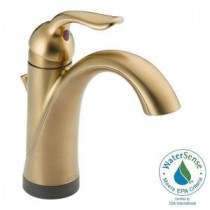 Lahara Single Hole Single-Handle Bathroom Faucet in Champagne Bronze with Touch2O.xt Technology