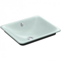 Iron Plains Vessel Sink with Black Iron Painted Underside in Frost