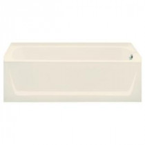 Ensemble 5 ft. Right Drain Soaking Tub in Biscuit