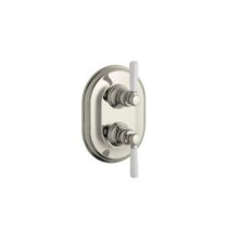 Bancroft 2-Handle Thermostatic Valve Trim Kit in Vibrant Polished Nickel with Ceramic Lever Handle (Valve Not Included)