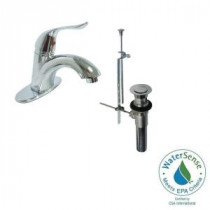 Dominion 4 in. Centerset 1-Handle Bathroom Faucet in Chrome with Pop-Up