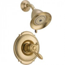 Victorian 1-Handle Shower Only Faucet Trim Kit in Champagne Bronze (Valve Not Included)