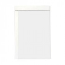 23.5-in. W x 35.5-in. H Modern Plywood-Veneer Wood Mirror In White