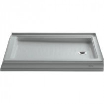 Memoirs 48 in. x 34 in. Double Threshold Shower Base in Ice Grey