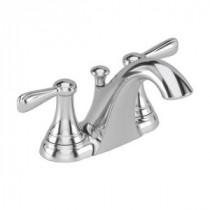 Marquette 4 in. Centerset 2-Handle Low Arc Bathroom Faucet in Polished Chrome