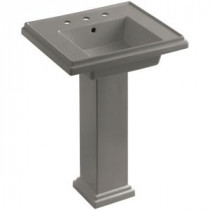 Tresham Pedestal Combo Bathroom Sink with 8 in. Centers in Cashmere