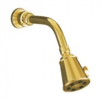 IV Georges Brass 1-Spray 2-1/2 in. Fixed Shower Head in Vibrant Polished Brass