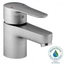 July Single Hole Single Handle Low Arc Bathroom Faucet in Brushed Chrome