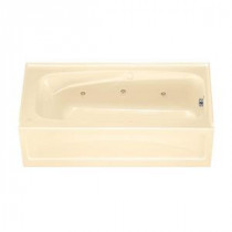 Colony 5.5 ft. Whirlpool Tub with Right Drain and Integral Apron in Bone