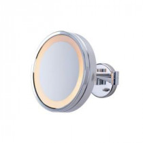 9.75 in. L x 10 in. Lighted Wall Mirror in Chrome