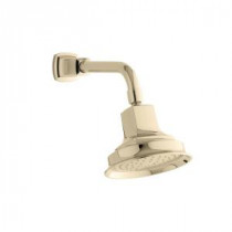 Margaux 1-Spray 5.9 in. Katalyst Showerhead in Vibrant French Gold